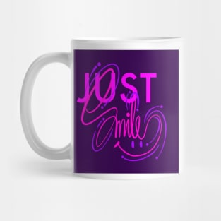 Just Smile Lettering Art Mug